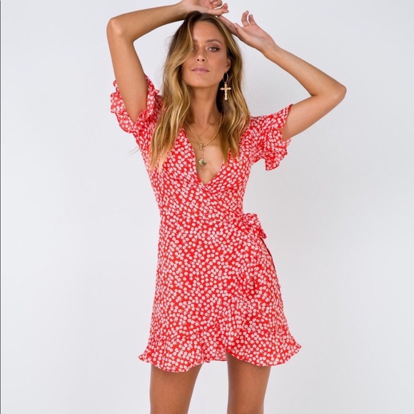 Princess Polly Dresses & Skirts - Princess Polly Poppy Moore Mini Dress in Red Princess Polly Dresses & Skirts - Princess Polly Poppy Moore Mini Dress in Red